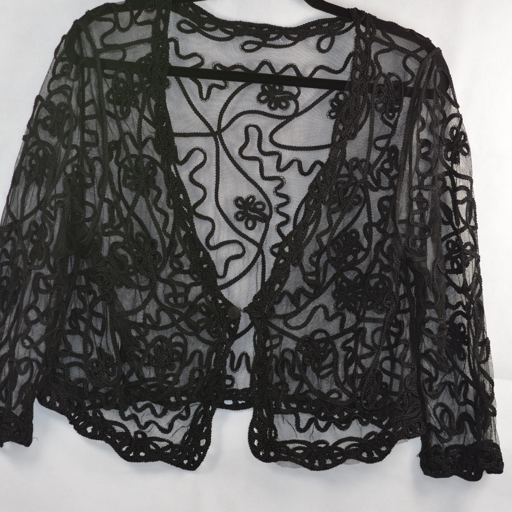 Black Lace Jacket SZ XL